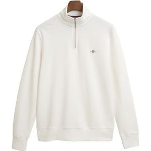 GANT REG Shield Sweat-shirt demi-fermeture éclair, Coquille d'œuf, M