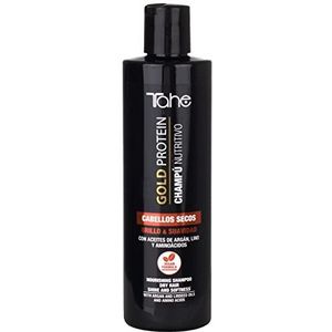 Tahe Gold Protein Shampooing Nutritif Cheveux Secs, Éclat et Douceur aux Huiles d’Argan, de Lin et d’Acides Aminés (300 ml)