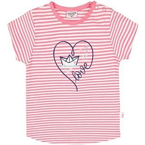 SALT AND PEPPER Baby meisje gestreept hart applicatie Oc T-shirt, Gum Bulle, 56, gum bubble