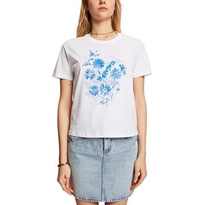 ESPRIT 053cc1k318 T-shirt dames, 100/Wit