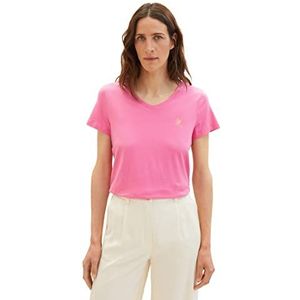 TOM TAILOR 1037406 T-shirt met print voor dames, 1 stuk, 31647 - Nieuw roze