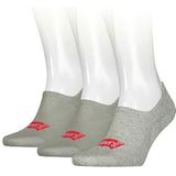 Levi's 3 paar uniseks batwing logo-sokken, middengrijs melange
