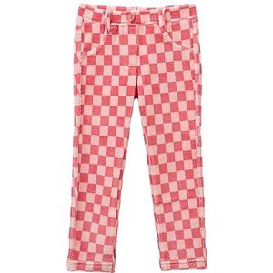 United Colors of Benetton Pantalon pour fille, Quadri rose salmon E rose 64b, 5 ans