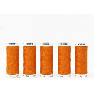 Korbond 500 m spoel van polyester, oranje, voor handnaaimachine, krimpt niet, ideaal voor reparaties, naaien, quilten, handwerk, reparatie en verfraaiing
