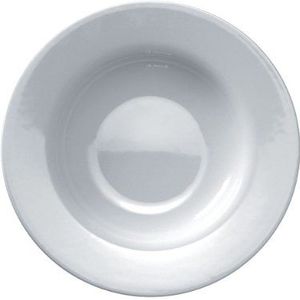 Alessi Ajm28/2 Platebowlcup diepe borden van porselein, wit, 4-delige set
