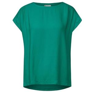 T-shirt en mélange de matériaux, Intense Aqua, 34