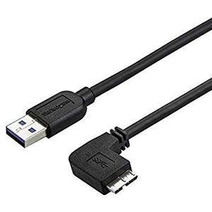 StarTech.com Slim Micro USB 3.0 kabel - USB-A naar Micro-B kabel rechtshoek 2 m - USB 3.1 Gen 1 (5 Gbps) - M/M (USB3AU2MRS)
