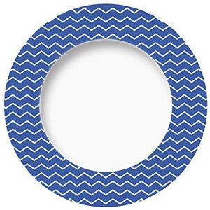 Excelsa Enjoy Diner Board Greca, Porselein, Blauw, 27 x 27 x 1,5 cm