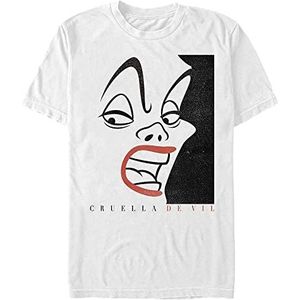 Disney Villains-Cruella Cover Heren T-Shirt, Wit, L, Weiss