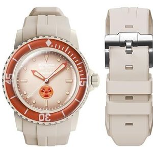 BONACE Vervangende horlogeband voor Blancpain x Swatch Fifty Fathoms horloge, zacht waterdicht rubber, uniseks, snelsluiting (22 mm)