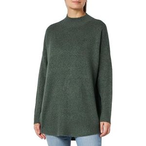 VERO MODA Vmplaza Ls Ga Boo damestrui met hoge hals, Dark Forest/Detail: gemêleerd