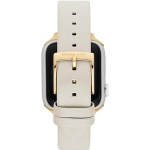 Michael Kors Michael Kors Leren armband, voor Apple Watch®, 38/40/41/42/44/45/49 mm, crèmekleurig, voor dames, MKS8060E, Crème, Casual