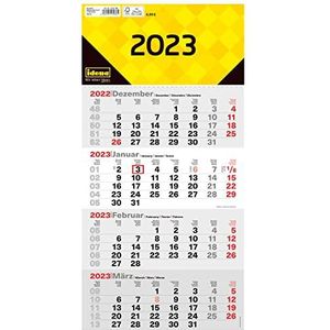 Idena 13936-4 maanden 2023 wandkalender met schuif, 30 x 61 cm, bureaukalender 4 maanden