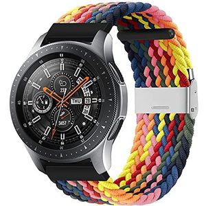 VeveXiao Solo Loop Compatibel met Huawei Watch GT 46 mm/GT2 Pro/GT2 46 mm armband heren dames 22 mm verstelbare gevlochten elastische sportarmband voor Huawei Watch 3/3 Pro nylon armband, Nylon