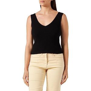 s.Oliver Top en tricot pour femme, Noir, 50