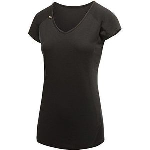 Regatta Beijing T-shirt voor dames, V-hals korte mouwen, regular fit, zwart (zwart/zwart 152)