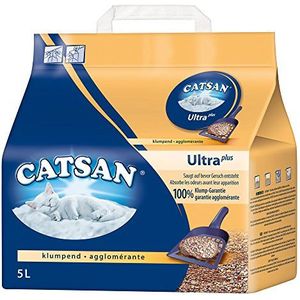 CATSAN Ultra Plus kattenbakvulling van fijne natuurlijke klei, 1 x 5 liter