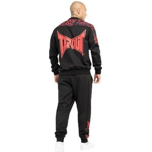 Tapout Survêtement Roots Taptrack pour homme, noir/rouge/aubergine, XXL