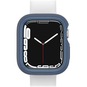Watch Bumper OtterBox voor Apple Watch Series 9/8/7-45 mm, schokbestendig, valbestendig, dunne beschermhoes en bescherming voor Apple Watch, beschermt het scherm en de randen, blauw