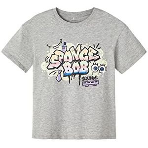 Name It Nknfyf Spongebob SS Boxy Top Cplg Unisexe-Adulte, gris, 146-152