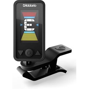 D'Addario Oplaadbaar tuner voor cello en bas – Eclipse stemapparaat – clip-on tuner voor cello of bas – verticaal kleurendisplay met draaipunt – snel en nauwkeurig stemmen