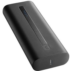 Cellularline | Thunder draagbare oplader | 20.000 mAh Powerbank acculader - Snel opladen voor mobiele telefoon - Compact - Inclusief USB C-kabel