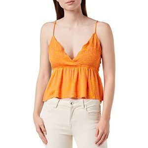 VERO MODA Vmmenny Smock Singlet WVN Ga Top voor dames, Georgia Peach/Aop: gemêleerd, L, Georgia Peach/Aop: gemêleerd