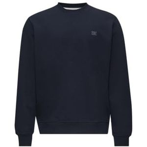 s.Oliver Sweat-shirt en coton mélangé avec logo, bleu marine, S