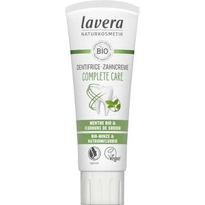 lavera Dentifrice Complete Care - SANS dioxyde de titane - 5 fois plus de protection - Menthe bio & fluorure de sodium - Vegan - 75 ml
