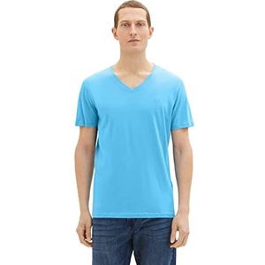TOM TAILOR Uomini T-shirt 1037270, 18395 - Rainy Sky Blue, XXS