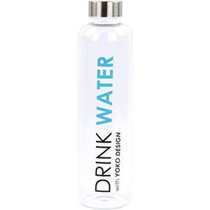 YOKO DESIGN Glazen fles 750 ml DRINK WATER