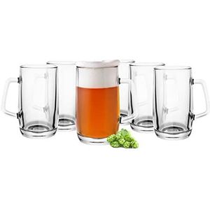 Glasmark Krosno bierglazenset 0,5 liter bierglas biermok voor ambachtelijk bier bierglas bierglas drinkglas vaatwasmachinebestendig 6 x 500 ml