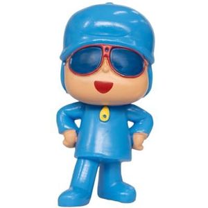 Pocoyo - speelfiguurtje pocoyo met zonnebril - 7 cm - kunststof - Comansi