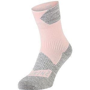 SEALSKINZ Bircham Bircham waterdichte sokken voor alle seizoenen, waterdicht, uniseks, 1 stuk, roze/steengrijs.