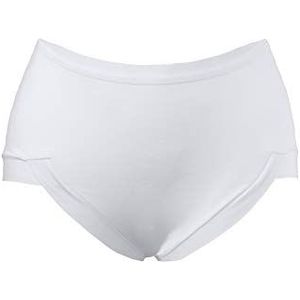 Ulla Popken Dames grote maten tot 60, slip van jersey, onderbroek, bureauslip, basic ondergoed zonder snijden, katoen wit 46+ 497459209-46+, blanc., 48-50, Wit