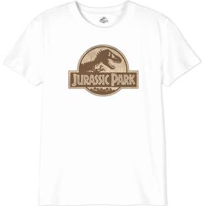 Jurassic Park Bojupamts041 T-shirt voor jongens (1 stuk), Wit.