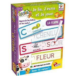 Lisciani - Ik lees, schrijf en speel - Leer de letters en woorden van de boerderij - Educatief spel - Voor kinderen van 3 tot 6 jaar - Carotina