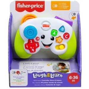 Fisher-Price Controller Play & Leer Ridi & Leren, babyspeelgoed, gesimuleerd videospel met muziek en verlichting voor kinderen vanaf 6 maanden, meertalige versie, JFD13