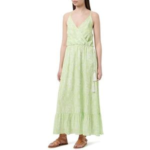LOMASI Robe midi pour femme avec imprimé batik 19323234-LO01, vert, taille S, Robe midi avec imprimé batik, S