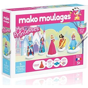 Mako moulages - Prinsessen - creatieve vrijetijdsset, gips en schilderen, set met 5 figuren om te vormen, gemaakt in Frankrijk, vanaf 5 jaar, klein