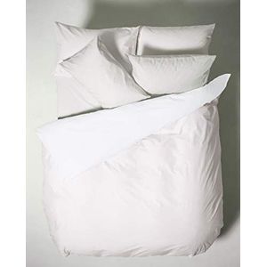 Bianca Plain Dyed White beddengoed 100% percal katoen voor 180 cm bed