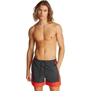 CK JEANS Short de bain tendance avec cordon de serrage pour homme, rouge (Flaming Chili), S, Rouge (piment flamboyant), S