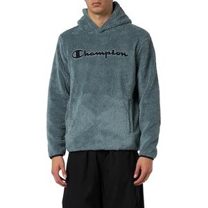Champion Legacy Outdoor Polar Hooded Top Sweatshirt met capuchon voor heren, Groen Blg/Zwart
