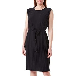 s.Oliver BLACK LABEL Geplooide jurk voor dames, zwart.