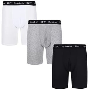 Reebok Heren Reebok Sports Trunk Hogan 3 stuks zwart/wit/grijs marl herenshirt, Zwart/Wit/Grijs Marl