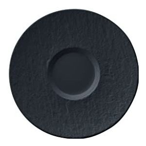 Villeroy & Boch Manufacture Rock koffieonderlegger, 17,3 cm, premium porselein, zwart