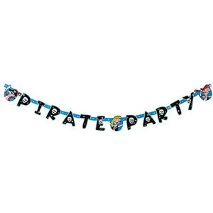 Atosa - Atosa-8473 slinger piratenfeest, 144 x 11 cm, zwart (8473)