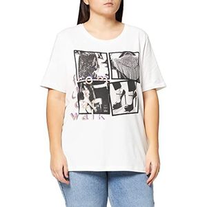 Samoon T-shirt voor dames, offwhite print