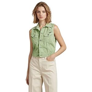 G-STAR RAW Slim Denim Veste pour femme, Vert foncé (Rainbow Cameo Green Gd D22582-C436-G043), XL