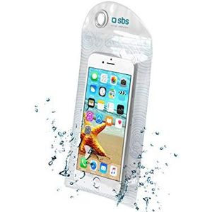 SBS Waterdichte smartphonehoes tot 5,5 inch, spatwaterdicht en zanddicht, met touchscreen-functie, transparant